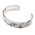Men's crystal cuff bracelet, 'Hang With Me' - Men's Sterling Silver and Black Crystal Cuff Bracelet