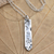 Herren-Halskette mit Anhänger aus Sterlingsilber, 'Modern Cool'. - Oxidiertes Sterling Silber Anhänger Halskette für Männer
