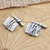Men's sterling silver cufflinks, 'Commanding Presence' - Men's Artisan Crafted Sterling Silver Cufflinks (image 2) thumbail