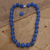 Agate beaded necklace, 'Evening Cocktail in Blue' - Sterling Silver and Blue Agate Beaded Necklace (image 2) thumbail