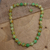 Agate beaded necklace, 'Evening Cocktail in Lime Green' - Sterling Silver and Green Agate Beaded Necklace (image 2) thumbail