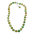 Agate beaded necklace, 'Evening Cocktail in Lime Green' - Sterling Silver and Green Agate Beaded Necklace thumbail