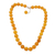 Halskette aus Achatperlen - Halskette aus Sterlingsilber und orangefarbenem Achat