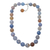 Halskette aus Achatperlen - Handgefertigte Halskette aus Sterlingsilber und Achatperlen