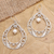 Cultured pearl dangle earrings, 'Keep Your Cool' - Sterling Silver and Cultured Pearl Dangle Earrings (image 2) thumbail