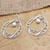 Cultured pearl dangle earrings, 'Keep Your Cool' - Sterling Silver and Cultured Pearl Dangle Earrings (image 2b) thumbail