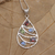 Multi-gemstone pendant necklace, 'Rainbow Skyline' - Garnet and Rainbow Moonstone Pendant Necklace (image 2) thumbail