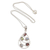 Multi-gemstone pendant necklace, 'Rainbow Skyline' - Garnet and Rainbow Moonstone Pendant Necklace thumbail