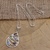 Multi-gemstone pendant necklace, 'Rainbow Skyline' - Garnet and Rainbow Moonstone Pendant Necklace (image 2c) thumbail
