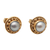 Gold-plated cultured pearl stud earrings, 'Wake Me Up' - Gold-Plated Cultured Freshwater Pearl Stud Earrings thumbail