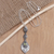 Peridot pendant necklace, 'Lotus Lake in Green' - Balinese Sterling Silver and Peridot Pendant Necklace (image 2) thumbail