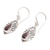 Garnet dangle earrings, 'Berry Jam' - Handmade Sterling Silver and Garnet Dangle Earrings