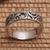 Sterling silver band ring, 'Ayung Journey' - Hand Made Balinese Sterling Silver Band Ring