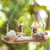 Wood home accent, 'Flying Couple' - Wood Hummingbird-Themed Hanging Accent (image 2) thumbail