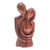 Wood statuette, 'Honeymoon Couple' - Handmade Romantic Suar Wood Sculpture thumbail