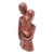 Wood statuette, 'Honeymoon Couple' - Handmade Romantic Suar Wood Sculpture (image 2b) thumbail