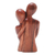 Wood statuette, 'Honeymoon Couple' - Handmade Romantic Suar Wood Sculpture (image 2d) thumbail