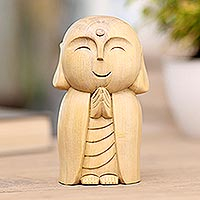 Wood statuette, 'Little Jizo'
