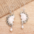 Citrine and cultured pearl dangle earrings, 'Goodnight Moon in Yellow' - Citrine and Cultured Pearl Crescent Moon Dangle Earrings (image 2) thumbail