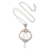 Multi-gemstone pendant necklace, 'Perfect Moment' - Amethyst and Citrine Crescent Moon Pendant Necklace thumbail