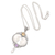 Multi-gemstone pendant necklace, 'Perfect Moment' - Amethyst and Citrine Crescent Moon Pendant Necklace (image 2d) thumbail
