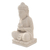 Sandstone statuette, 'Flowering Buddha' - Hand Crafted Sandstone Buddha Statuette from Bali