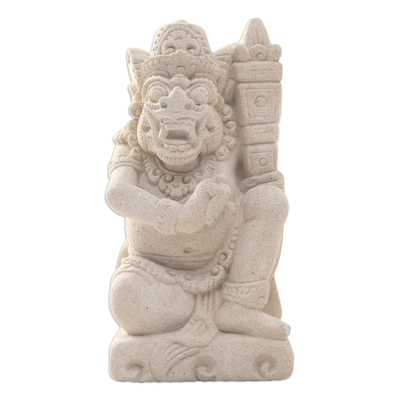 Artisan Crafted Balinese Sandstone Statuette