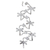 Guirnalda navideña de aluminio, (juego de 4) - Guirnalda navideña con temática de libélulas de aluminio (juego de 4)