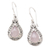 Rose quartz dangle earrings, 'Pink Shade' - Rose Quartz and Sterling Silver Dangle Earrings