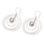 Sterling silver dangle earrings, 'Silver Planet' - Hand Crafted Sterling Silver Dangle Earrings