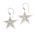 Sterling silver dangle earrings, 'Superstar Glow' - Sterling Silver Star-Motif Dangle Earrings (image 2a) thumbail