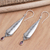 Garnet dangle earrings, 'Trust in Me' - Handmade Garnet and Sterling Silver Dangle Earrings