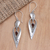 Garnet dangle earrings, 'Glowing Fantasy' - Garnet and Sterling Silver Dangle Earrings from Bali thumbail