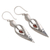 Garnet dangle earrings, 'Glowing Fantasy' - Garnet and Sterling Silver Dangle Earrings from Bali (image 2c) thumbail
