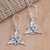 Sterling silver dangle earrings, 'Orchid Sparkle' - Sterling Silver Orchid-Motif Dangle Earrings (image 2) thumbail