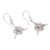 Sterling silver dangle earrings, 'Orchid Sparkle' - Sterling Silver Orchid-Motif Dangle Earrings (image 2c) thumbail