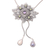 Multi-gemstone pendant necklace, 'Star Power' - Balinese Amethyst and Peridot Pendant Necklace