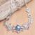 Multi-gemstone pendant necklace, 'My Starry Love' - Blue Topaz and Cultured Pearl Pendant Necklace