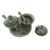 Ceramic condiment set, 'Frog and Leaf' (5 pcs) - Hand Made Ceramic Condiment Set with Frog Motif (5 Pcs) (image 2b) thumbail