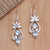 Blue topaz dangle earrings, 'Heart of Ice' - Blue Topaz and Sterling Silver Dangle Earrings thumbail