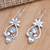 Blue topaz dangle earrings, 'Heart of Ice' - Blue Topaz and Sterling Silver Dangle Earrings (image 2b) thumbail