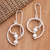 Cultured pearl dangle earrings, 'Affectionate Afternoon' - Hand Crafted Cultured Pearl Dangle Earrings (image 2) thumbail