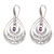 Amethyst dangle earrings, 'Party Gala in Purple' - Hand Made Amethyst Dangle Earrings from Bali