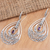 Amethyst dangle earrings, 'Party Gala in Purple' - Hand Made Amethyst Dangle Earrings from Bali (image 2b) thumbail