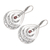Garnet dangle earrings, 'Party Gala in Red' - Artisan Crafted Garnet Dangle Earrings (image 2c) thumbail