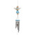 Wood wind chime, 'Love Angel in Blue' - Blue Angel-Themed Wind Chime from Bali