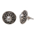 Cultured pearl button earrings, 'Love Goes On in White' - Cultured Pearl and Sterling Silver Button Earrings