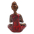 Statuette aus Zement - Handgefertigte Yoga-Statuette aus Zement aus Java