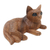 Wood statuette, 'Wide-Eyed Cat' - Balinese Suar Wood Cat Statuette (image 2c) thumbail