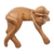 estatuilla de madera - Estatuilla de mono de madera de suar hecha a mano.